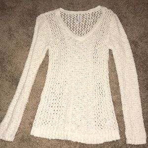 White Cable Knit Sweater
